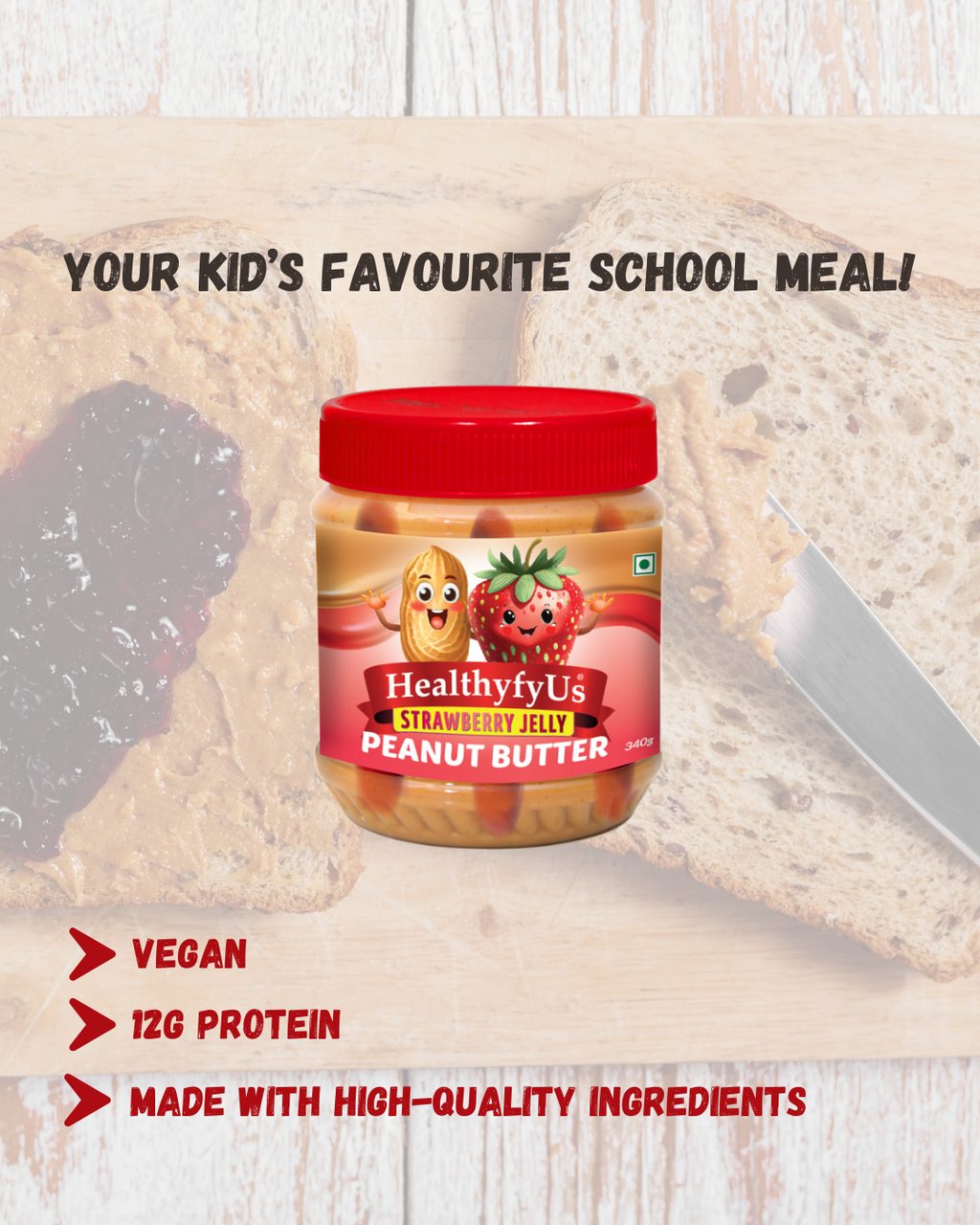 Peanut Butter with Strawberry Jelly