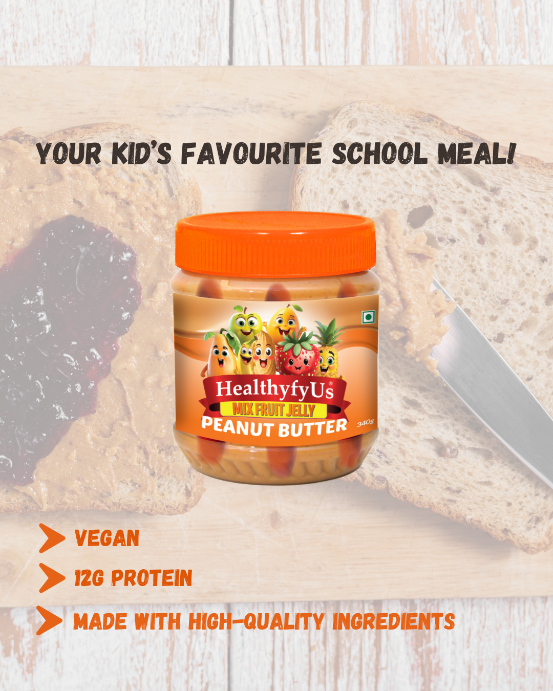 Peanut Butter with Mixed Fruit Jelly
