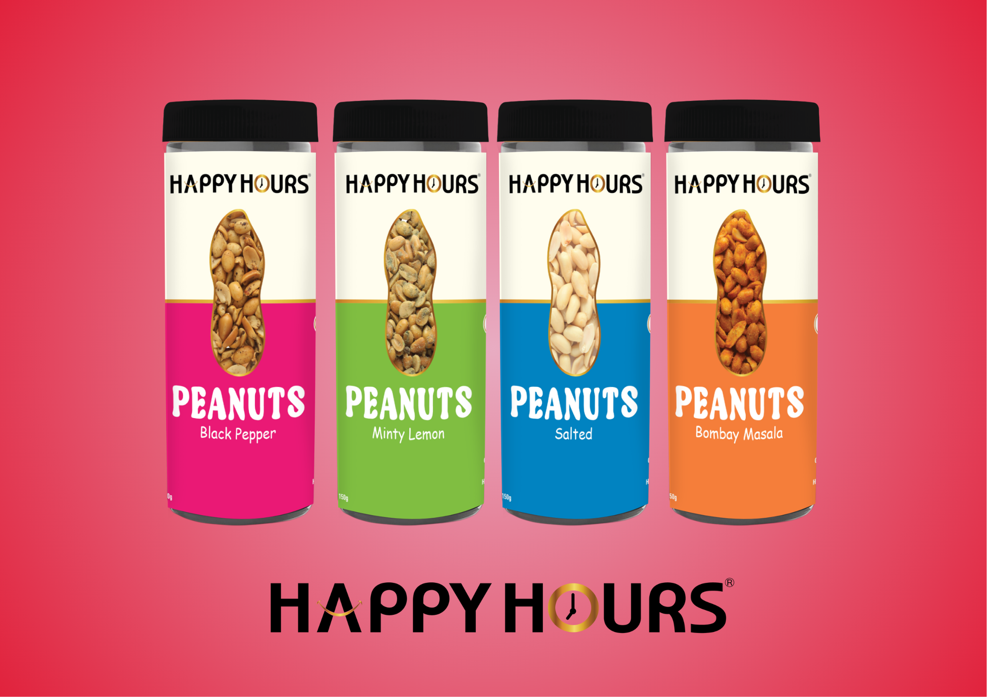 Assorted Flavoured Peanuts - Pack of 4