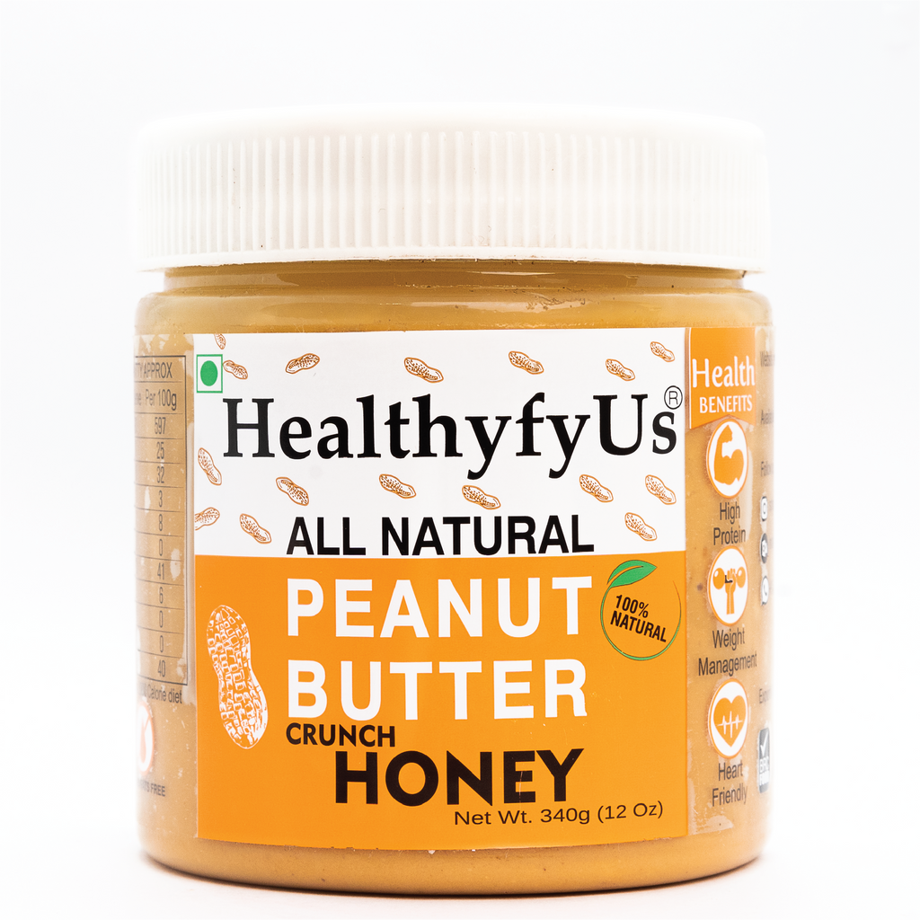 HealthyfyUs All Natural Honey Crunch Peanut Butter