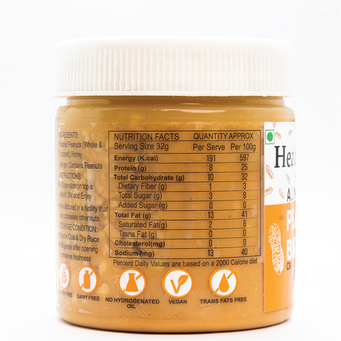 HealthyfyUs All Natural Honey Crunch Peanut Butter