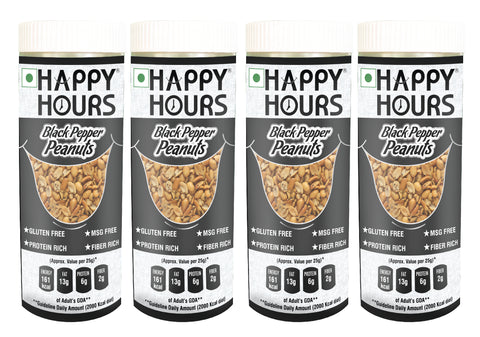 BLACK  PEPPER  PEANUTS HAPPY HOURS 150G X 4 PCS