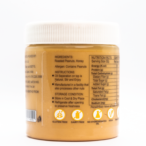 HealthyfyUs All Natural Honey Smooth Peanut Butter